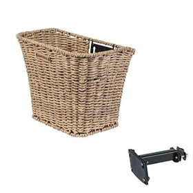 Kosz rowerowy na kierownicę BASIL Bremen Rattan Look + FM