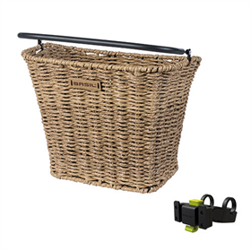 Kosz rowerowy na kierownicę BASIL Bremen Rattan Look KF + KF Handlebar Holder