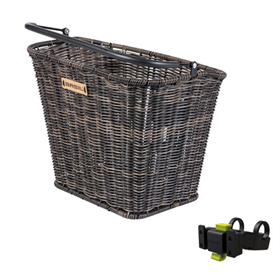 Kosz rowerowy na kierownicę BASIL Bremen Rattan Look KF + KF Handlebar Holder