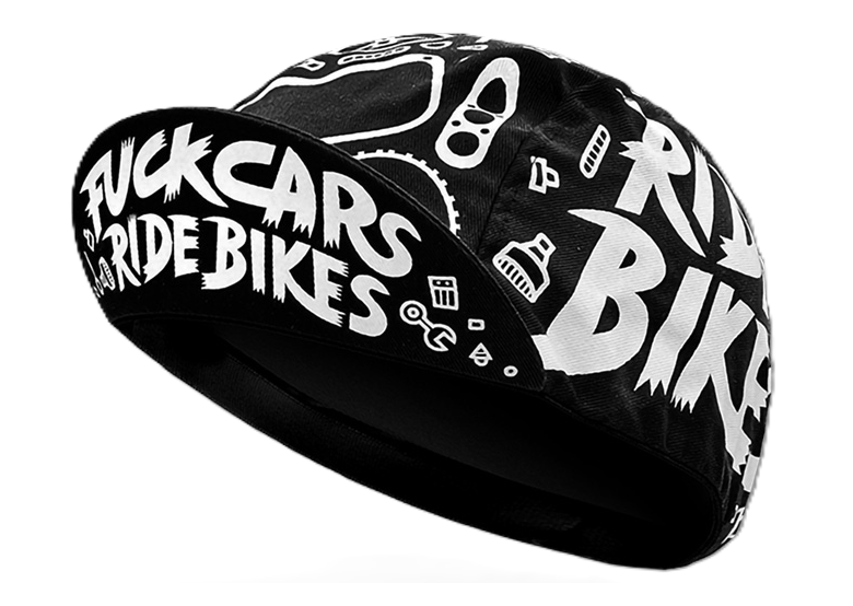 Czapka kolarska z daszkiem BELLO F*ck cars ride bikes Vol.3