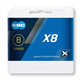 Łańcuch KMC X8 Silver/Grey