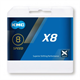 Łańcuch KMC X8 Silver/Grey