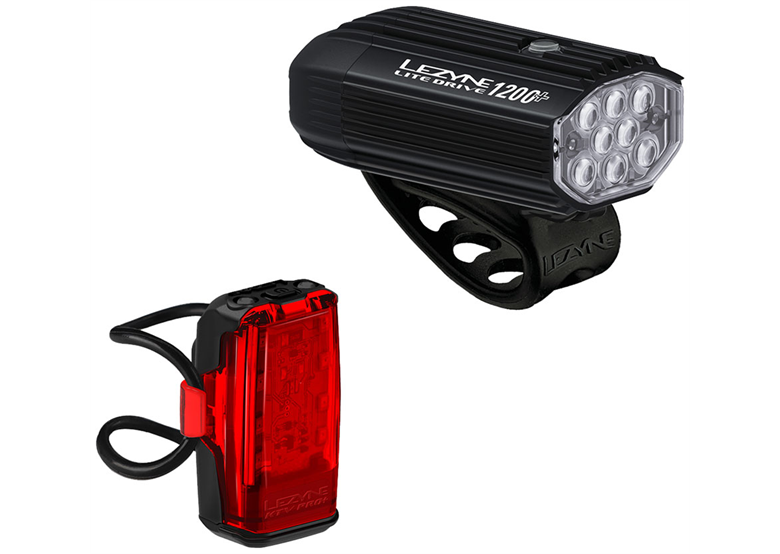 Zestaw lampek rowerowych LEZYNE Lite Drive 1200+ / KTV Drive Pro+