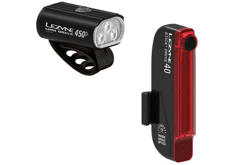 Zestaw lampek rowerowych LEZYNE Mini Drive 450+ / Stick+ Drive