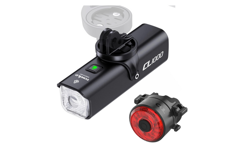 Zestaw lampek rowerowych z przełącznikiem TOWILD CL1000 + TL03